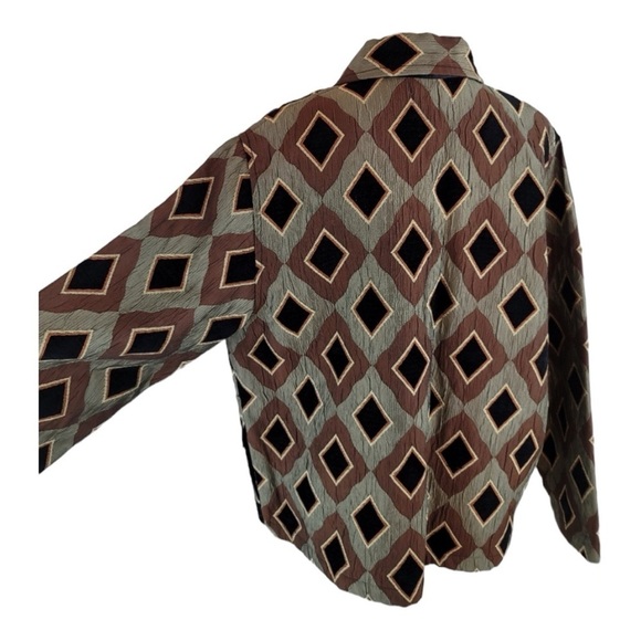 VTG 90s Keren Hart Collection Diamond Print Jacket XL - Picture 6 of 15